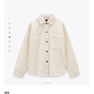 Corduroy over shirt with pocket